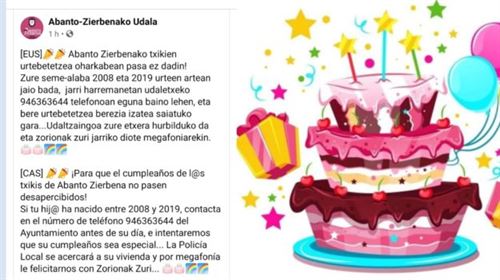 Todos los txikis abantoarras podrán tener un cumpleaños especial