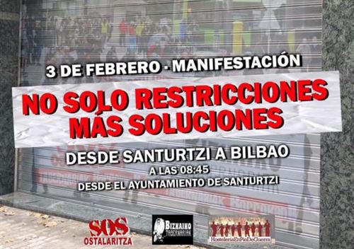 Hosteleros se manifestarán mañana “Desde Santurtzi a Bilbao”