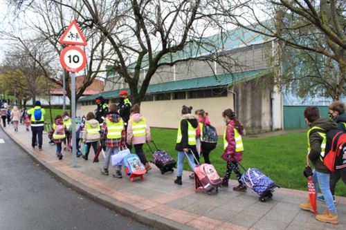 Gran éxito del proyecto Caminos Escolares Seguros de Abanto