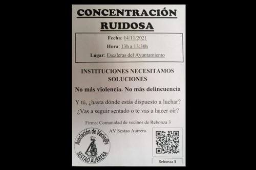 La falta de soluciones obliga a los vecinos de Rebonza a convocar una nueva concentración ruidosa en Sestao