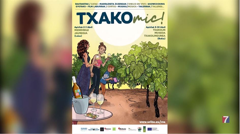Vuelve la fusión entre el txakoli y el cómic a Leioa