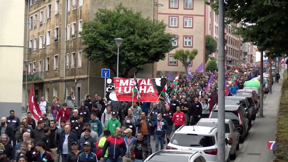 Demostración de fuerza de la clase trabajadora del metal en Margen Izquierda