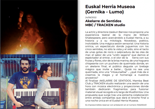 Un “Akelarre de Sentidos” llega a Euskal Herria Museoa de Gernika