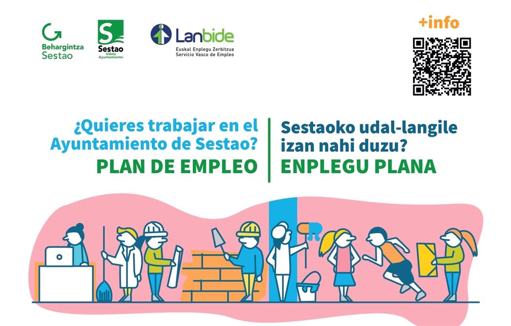 Un nuevo plan de empleo promueve la contratación de 30 personas desempleadas de Sestao