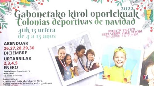 Las colonias deportivas de Portugalete repiten por navidad