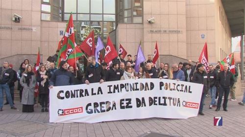 Un dirigente sindical declara por la “agresión” que sufrió por parte de un ertzaina durante una movilización de ITP en Barakaldo