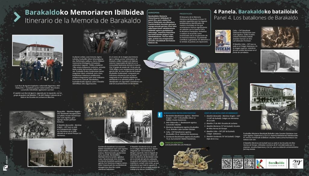 Barakaldo crea el Itinerario de la Memoria con lugares emblemáticos relacionados con la Guerra Civil