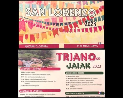 San Lorenzo y Triano se preparan para sus fiestas