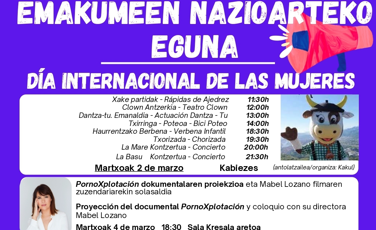 La premio Goya Mabel Lozano destaca en la programación de Santurtzi por el 8M